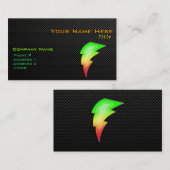 Sleek Lightning Bolt Visitenkarte (Vorne/Hinten)