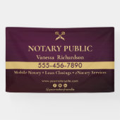 Sleek Lila Gold Notar Business Marketing Event Banner (Horizontal)