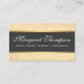 Sleek Luxe Muster Gold Trim Visitenkarte (Vorderseite)