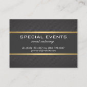 Sleek Luxe Muster Gold Trim Visitenkarte (Rückseite)