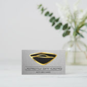 Sleek Luxury Car Gold Logo Visitenkarte (Stehend Vorderseite)