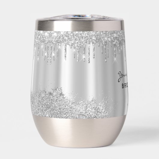 Sleek Luxury Glitter Drips Silver (Vorderseite)