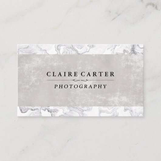 Sleek Luxury Marble | Textur Visitenkarte (Vorderseite)