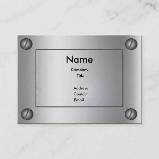 Sleek Metal Groovy - Visitenkarte (Vorderseite)