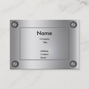 Sleek Metal Groovy - Visitenkarte