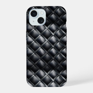 Sleek Metallic Grau & Black iPhone 15 Hülle