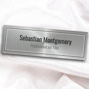 Sleek Metallic Sheen Beruflich Identifikation Namenschild