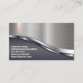 Sleek Metallic Shine | Mens Facial Hair Visitenkarte (Rückseite)