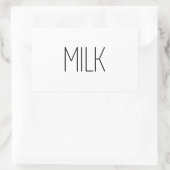 Sleek Milch Rechteckiger Aufkleber (Tasche)