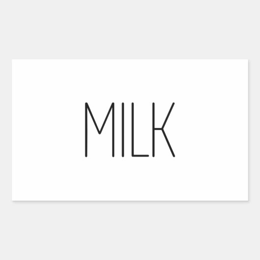 Sleek Milch Rechteckiger Aufkleber (Vorderseite)