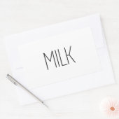 Sleek Milch Rechteckiger Aufkleber (Umschlag)