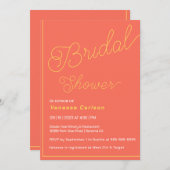 Sleek Minimal Bridal Dusche Einladung (Vorne/Hinten)