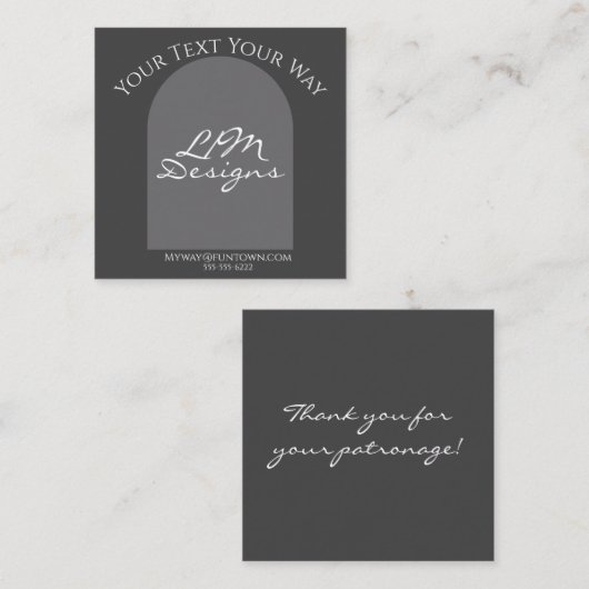 Sleek Minimalist Begleitkarte (Vorne/Hinten)