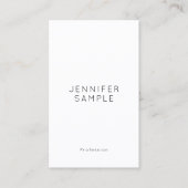 Sleek Minimalist Elegant Modern Template Vertical Visitenkarte (Vorderseite)