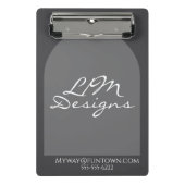 Sleek Minimalist Mini Klemmbrett (Vorderseite)