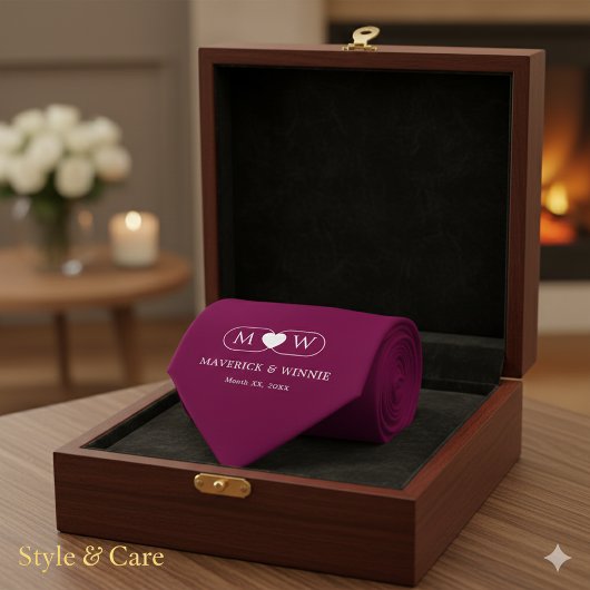 Sleek Minimalist Modern Wedding Burgundy Krawatte