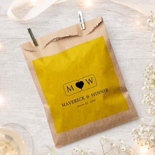 Sleek Minimalistisch Modern Gastgeschenk Hochzeit Geschenktütchen (Ausgeschnitten)