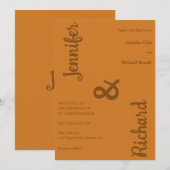 Sleek Minimalistisch Wedding Einladung (Vorne/Hinten)