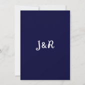 Sleek Minimalistisch Wedding Einladung (Rückseite)