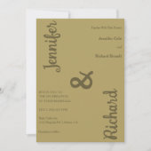 Sleek Minimalistisch Wedding Einladung (Vorderseite)