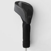 Sleek Mit Monogramm Black Zickzack Golf Headcover (angewinkelt)