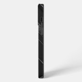 Sleek Mit Monogramm Black Zickzack iPhone Hülle (Linke Seite)