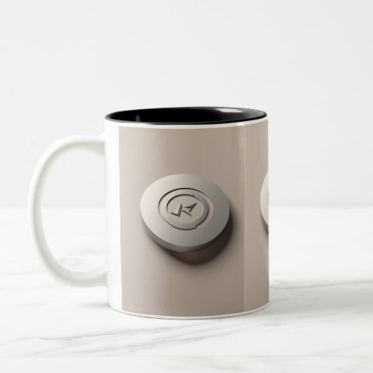 Sleek Modern 3D Logo Design Tasse (Links)
