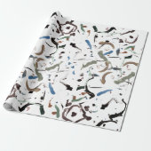 Sleek Modern Abstrakt Giftwrap Geschenkpapier (Ungerollt)