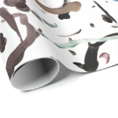 Sleek Modern Abstrakt Giftwrap Geschenkpapier (Rolleneckpunkt)