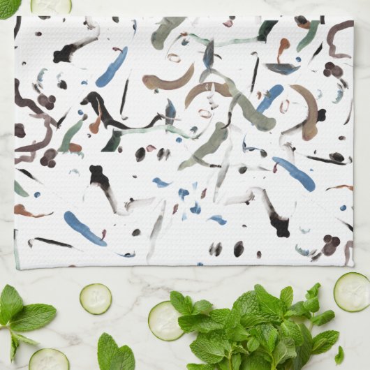 Sleek Modern Abstrakt Kitetücher Geschirrtuch (Gefaltet)