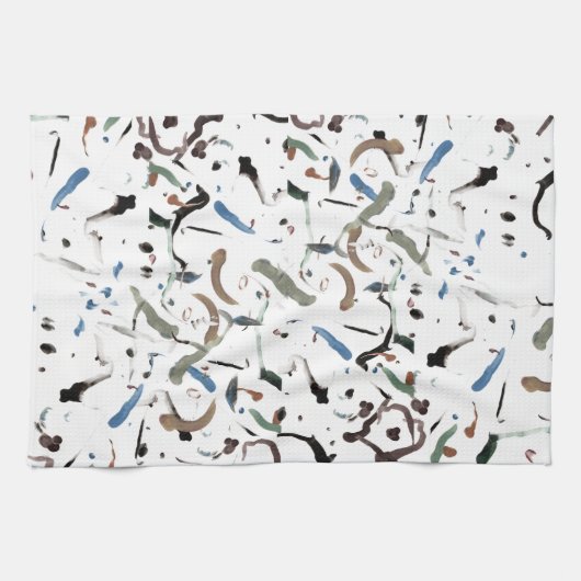 Sleek Modern Abstrakt Kitetücher Geschirrtuch (Horizontal)