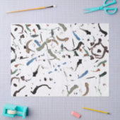 Sleek Modern Abstraktes Tissue Paper Seidenpapier (Basteln)