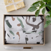 Sleek Modern Abstraktes Tissue Paper Seidenpapier (Geschenk)