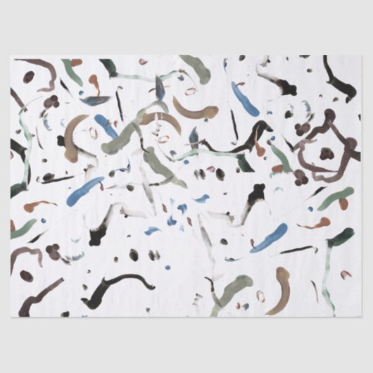 Sleek Modern Abstraktes Tissue Paper Seidenpapier (Vorderseite)