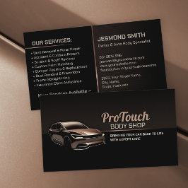 Sleek Modern Auto Body Work Visitenkarte