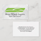 Sleek Modern Auto Logo | Autopflege Visitenkarte (Vorne/Hinten)