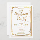 Sleek Modern Birthday Party Einladungen für Erwach (Vorne/Hinten)