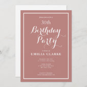 Sleek Modern Birthday Party Einladungen für Erwach (Vorne/Hinten)