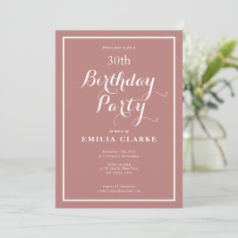 Sleek Modern Birthday Party Einladungen für Erwach