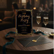 Sleek Modern Birthday Party Einladungen für Erwach