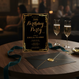 Sleek Modern Birthday Party Einladungen für Erwach