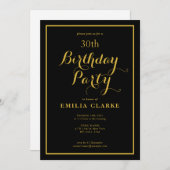 Sleek Modern Birthday Party Einladungen für Erwach (Vorne/Hinten)