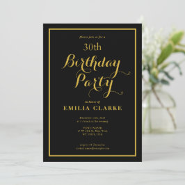Sleek Modern Birthday Party Einladungen für Erwach