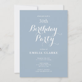 Sleek Modern Birthday Party Einladungen für Erwach