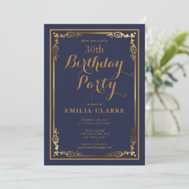 Sleek Modern Birthday Party Einladungen für Erwach