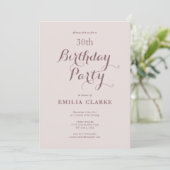 Sleek Modern Birthday Party Einladungen für Erwach (Stehend Vorderseite)