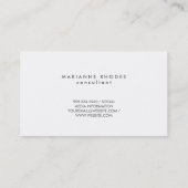 Sleek Modern Black Denim Stripe Visitenkarte (Rückseite)