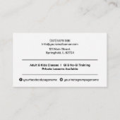 Sleek modern brasilianisch Jiu-Jitsu Professor Visitenkarte (Rückseite)