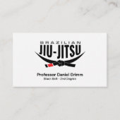Sleek modern brasilianisch Jiu-Jitsu Professor Visitenkarte (Vorderseite)