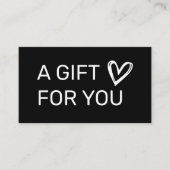 Sleek Modern Business Gift Certificate Telefonnummerkarte (Vorderseite)